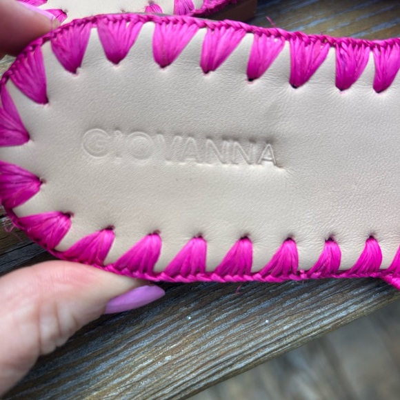 Giovanna Venus Raffia Mule Fuchsia pink - Picture 5 of 6